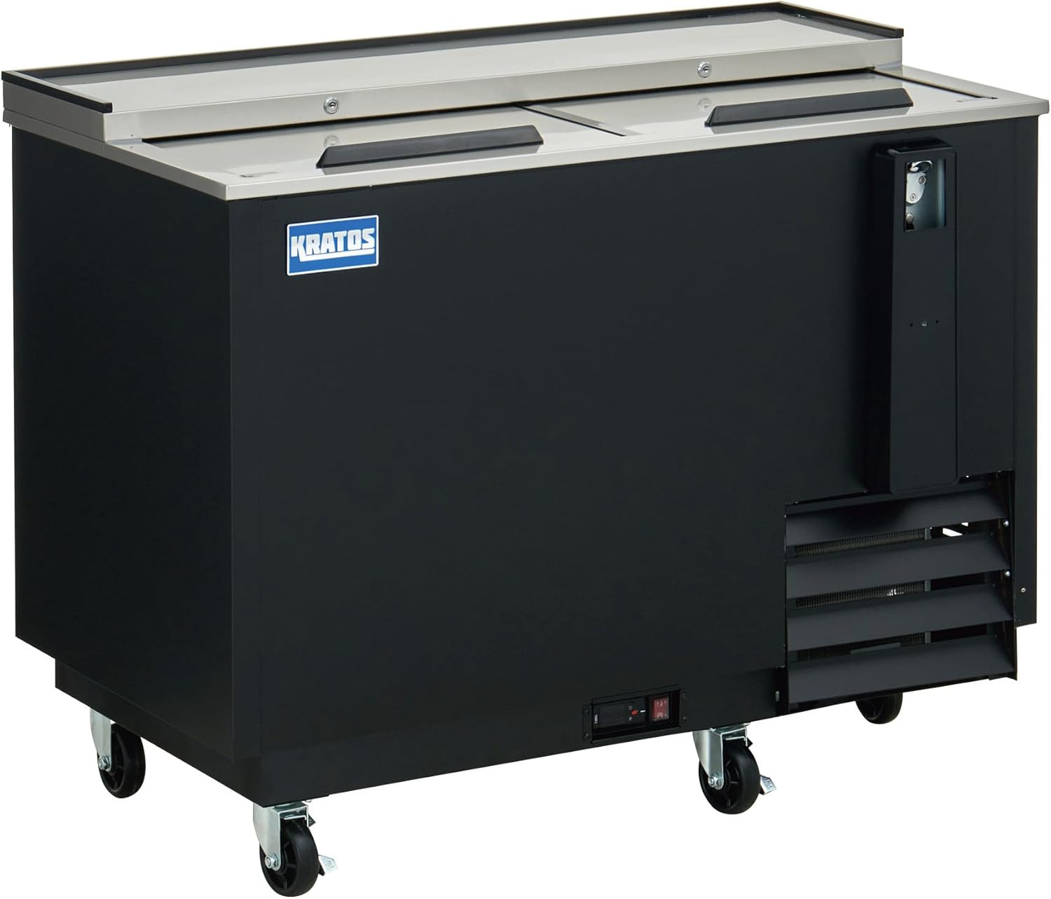 Kratos Commercial Bottle Cooler, 50" Wide Back Bar Refrigerator, Black, 12.7 Cubic Ft, For Bars and Restaurants (67K-151)