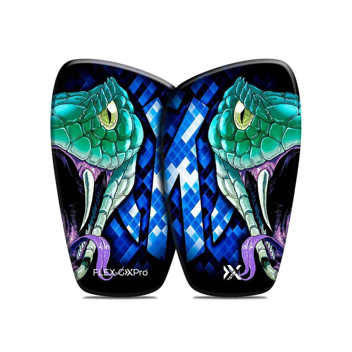 Flex-GXPro - Flexible Shin Guards - Maximum Protection +20% - Ultra Light 55 Grams - Snake - Size M