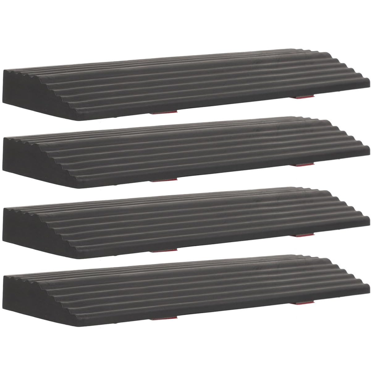 Beavorty Sweeping Robot Climbing Mat 4pcs Rubber Ramps Non-Slip Design Easy Cleaning Access