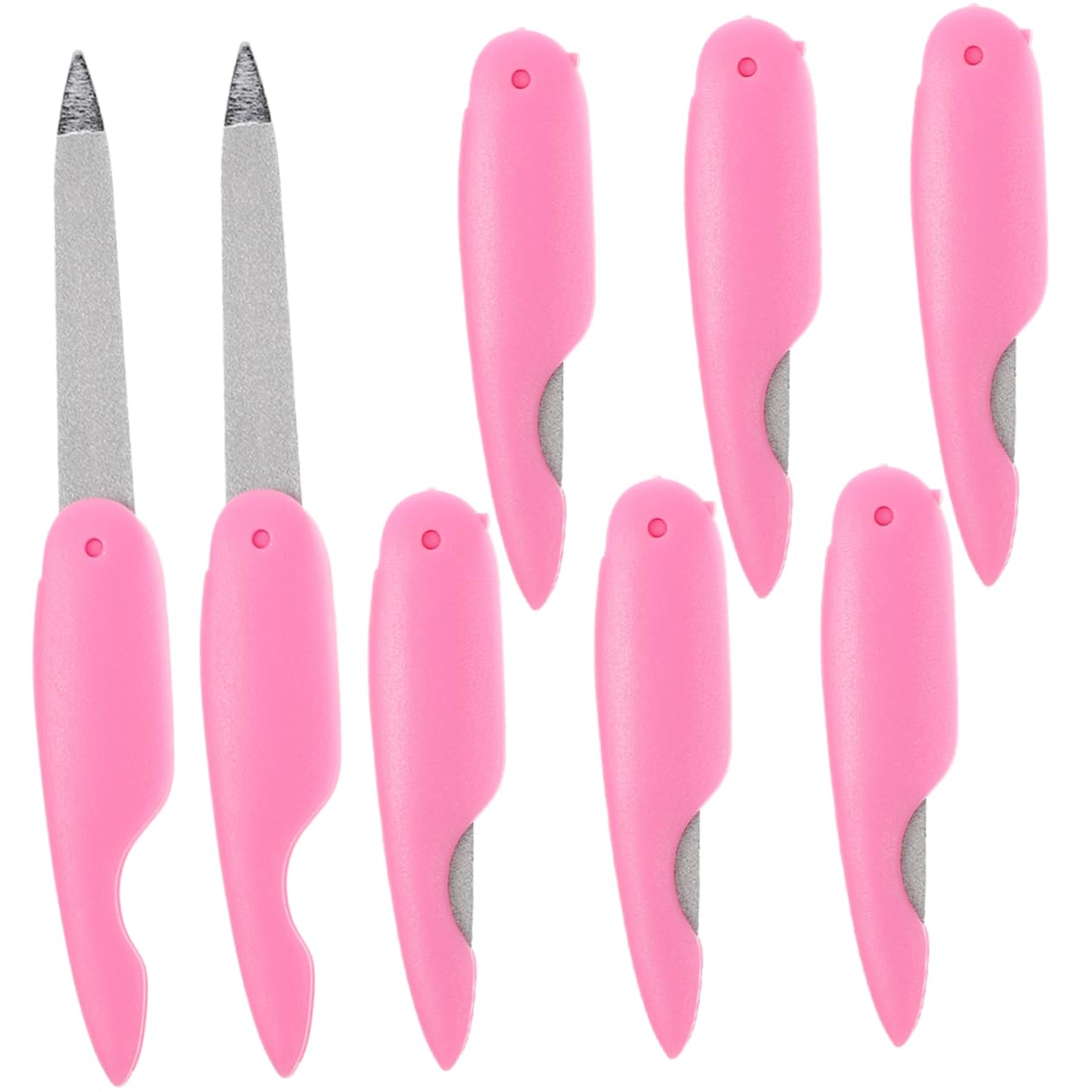Set 8 Pezzi per Unghie Pieghevoli in Metallo Doppia Faccia e Modellare le Unghie, Design per Uso Domestico e Estetico