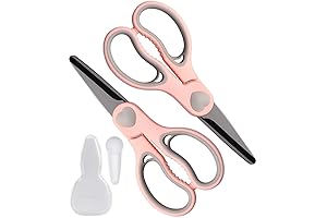 WELLSTAR Ceramic Kids Food Scissors for Healthy Eating