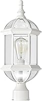 Vista 1 de Farol grande de pared Boxwood Nuvo Lighting con brazo hacia abajo y vidrio biselado transparente, 60/4974, 100.00watts, 120.00 volts