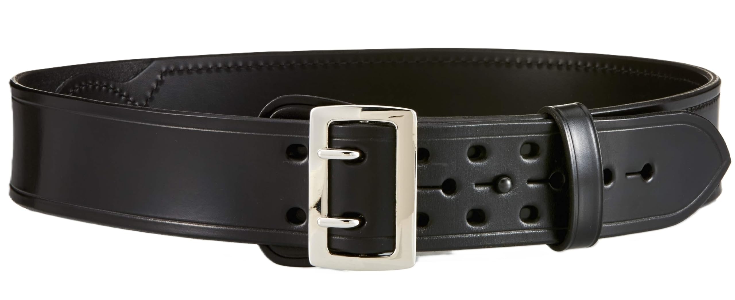 Aker Leather B03 Sam Browne Duty-Gürtel, halb mit Leder gefüttert, 5,4 cm Breite