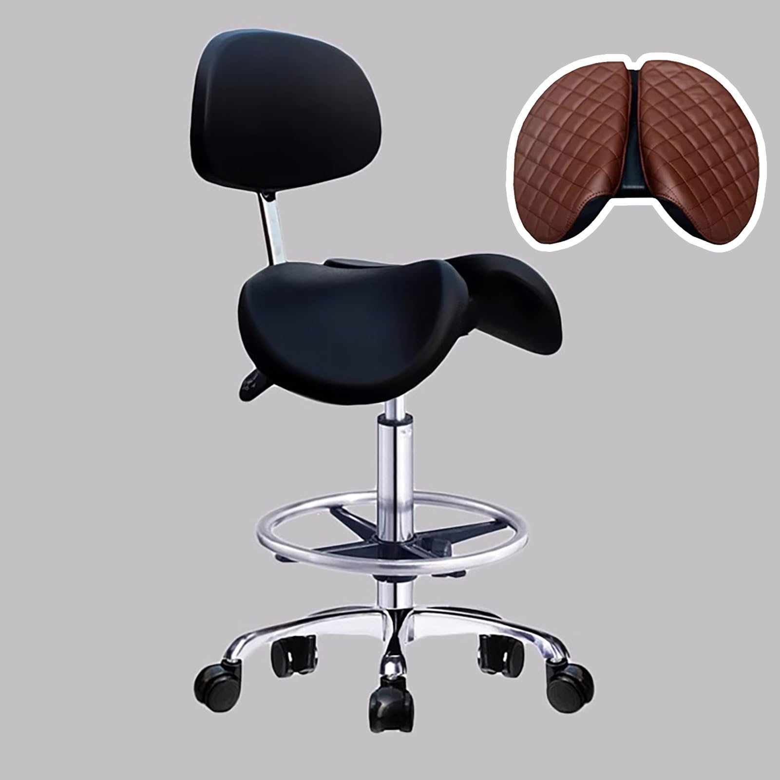 Siège de selle en cuir de vache coussin accoudoir selle en