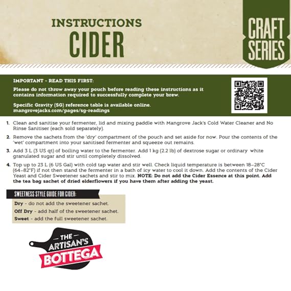 Mangrove Jack's Craft Series Peach and Passionfruit Hard Cider Pouch