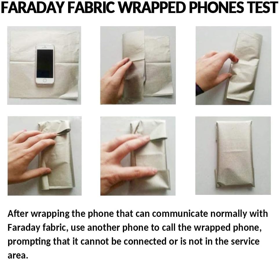 Faraday Fabric-EMI RFID Shielding-Block WiFi/RF Anti-Radiation Military Grade for Radiowave Microwave and Radiation Protection Nickel Copper Fabric, RFID Blocking Material 36"x44" inch
