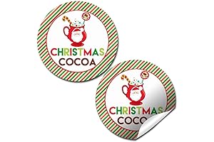 Christmas Cocoa Party Circle Stickers