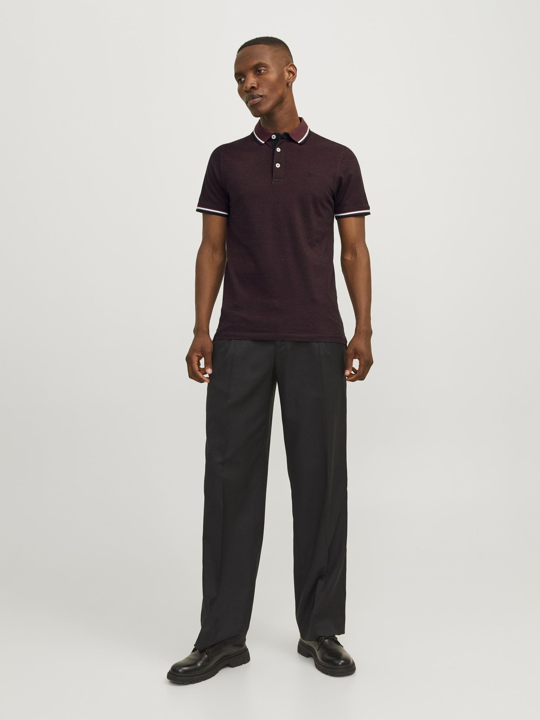 JACK & JONES Polo Plain Shirt Collar Polo