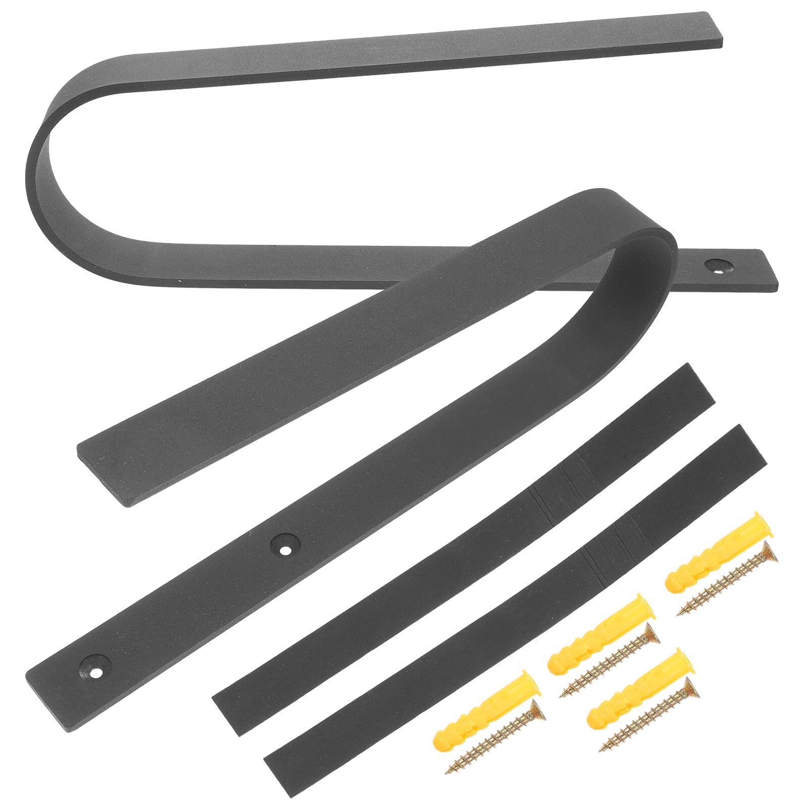 UKCOCO Support Mural en Métal Noir pour Rangement de Skis et Snowboard Crochet Robuste Multifonction 4 Roues pour Garage et Intérieur Organiseur Compact et Pratique pour Sports