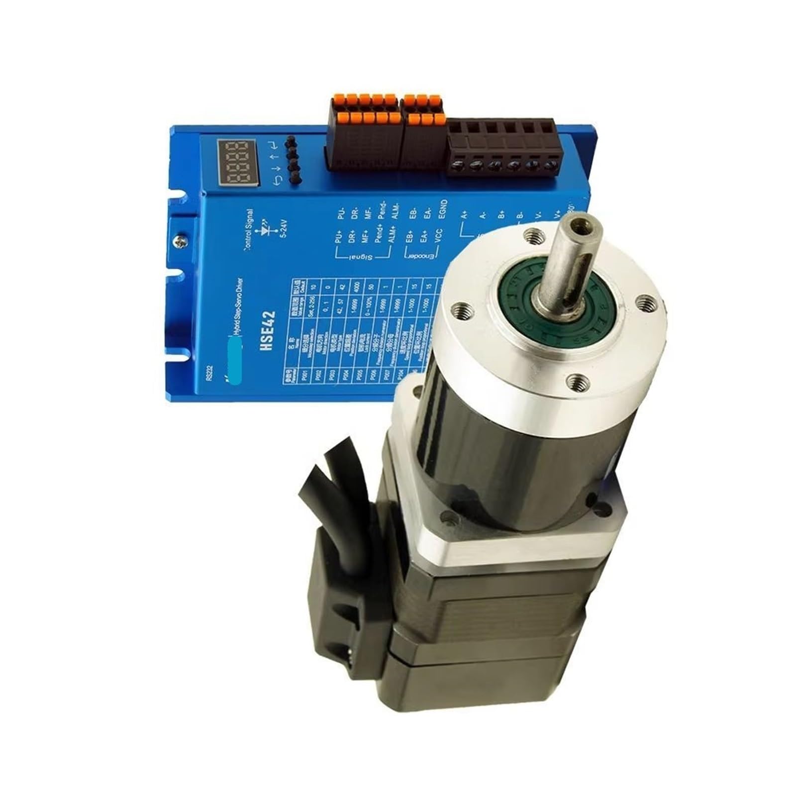 FCARUMIQP Nema17 0.2Nm Planetary Geared Closed Loop Stepper Motor 1.5A and Driver HSE42 2Phase Easy servo motor