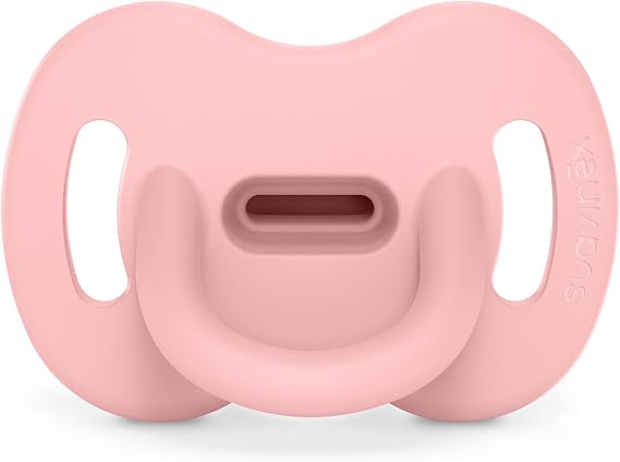 Suavinex, All Silicone Pacifier, for Babies 6/18 Months, Soft Pink