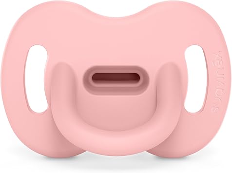 Suavinex, All Silicone Pacifier, for Babies 6/18 Months, Soft Pink