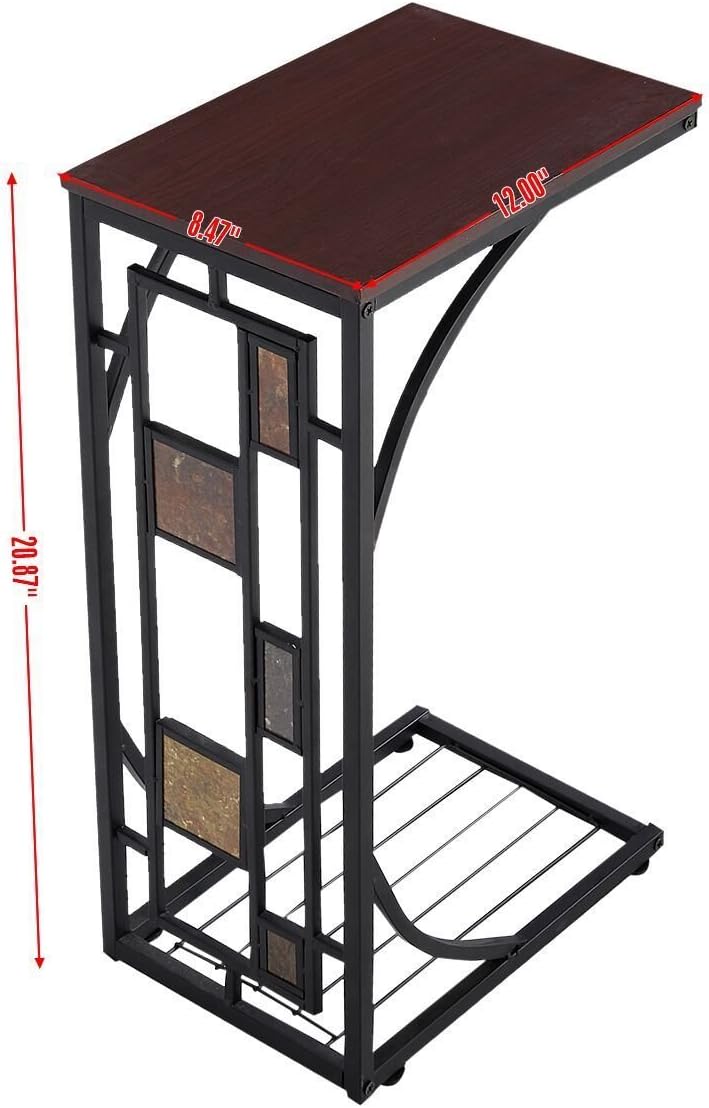 Majithaishop Snack Table Side Sofa Table Ottoman Couch Room Console Stand End TV Lap Snack Coffee