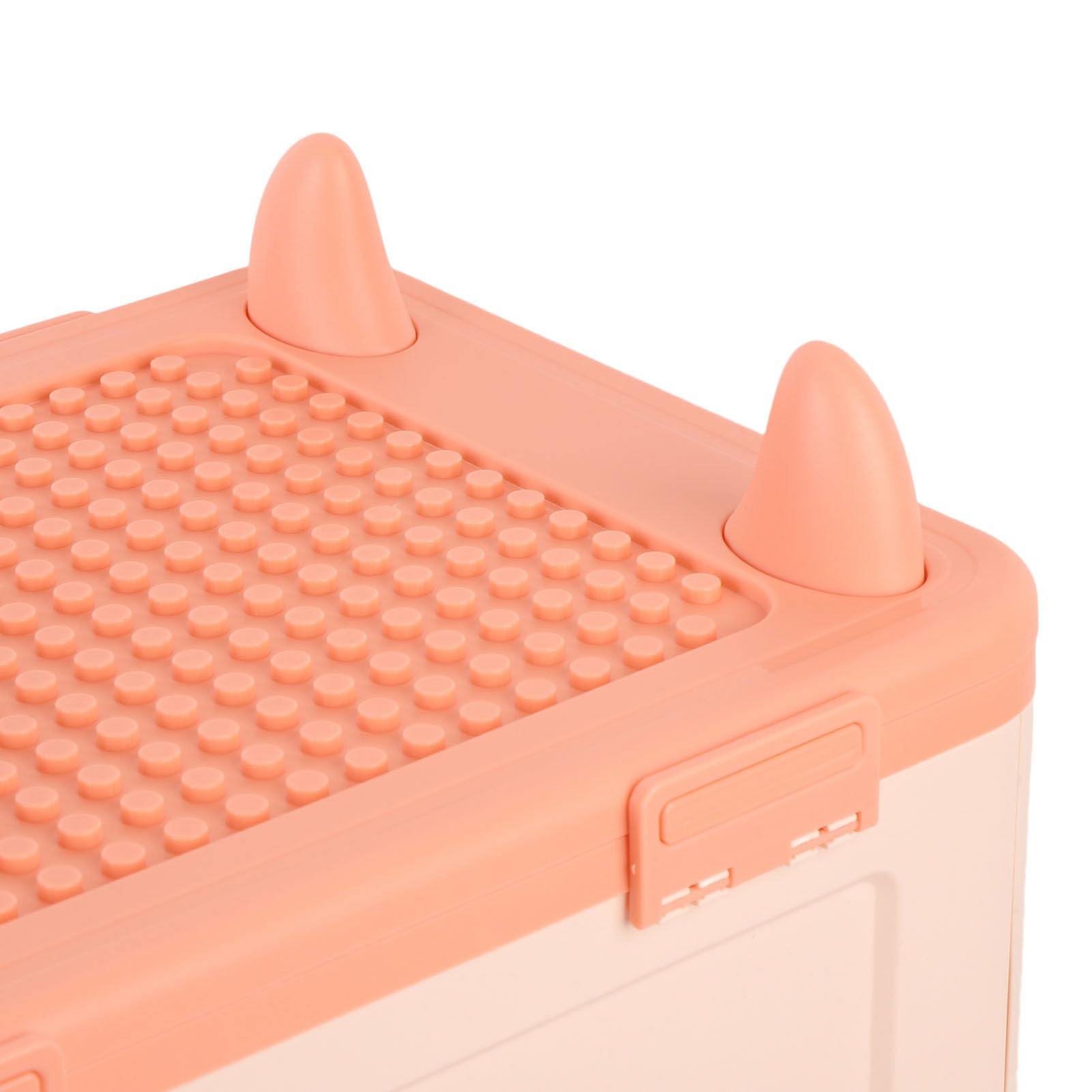 Sxhlseller Baúl de Juguetes Plegable con Ruedas |Caja de Almacenamiento Duradera para Niños con Asa para Libros y Juguetes, Rosa Naranja (naranja rosa)