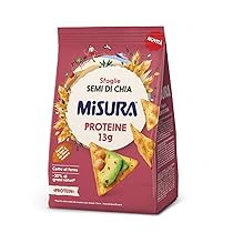 Misura Protein Sfoglie con Semi di Chia – Cotte al Forno, Ricche di Fibre, con 13 g di Proteine, Senza Aromi, Confezione da 170 gr con Carta Certificata FSC