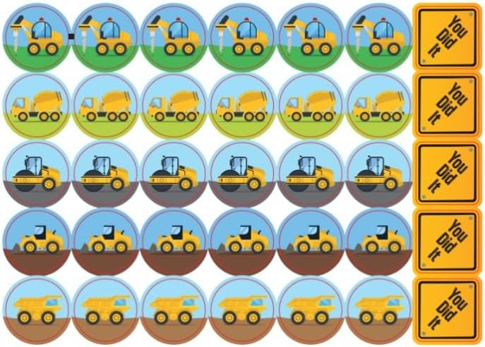 PUTSKA Tractor Crane Theme Potty Training Magnetic Stickers