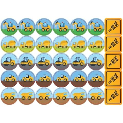PUTSKA Tractor Crane Theme Potty Training Reusable Stickers Cover