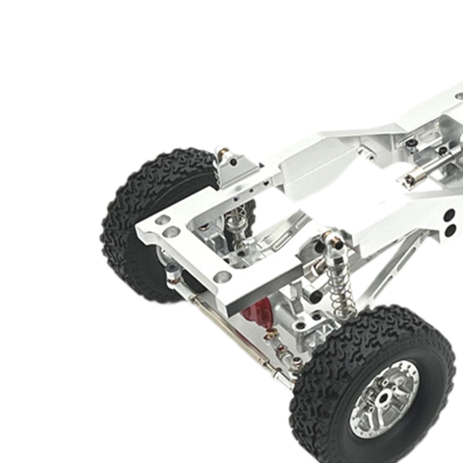 Repuestos para Chasis de Coches RC, Chasis Ensamblado, Accesorios de Dirección Fabricados en Aluminio Y Hierro de Alta Resistencia, para La, Plata