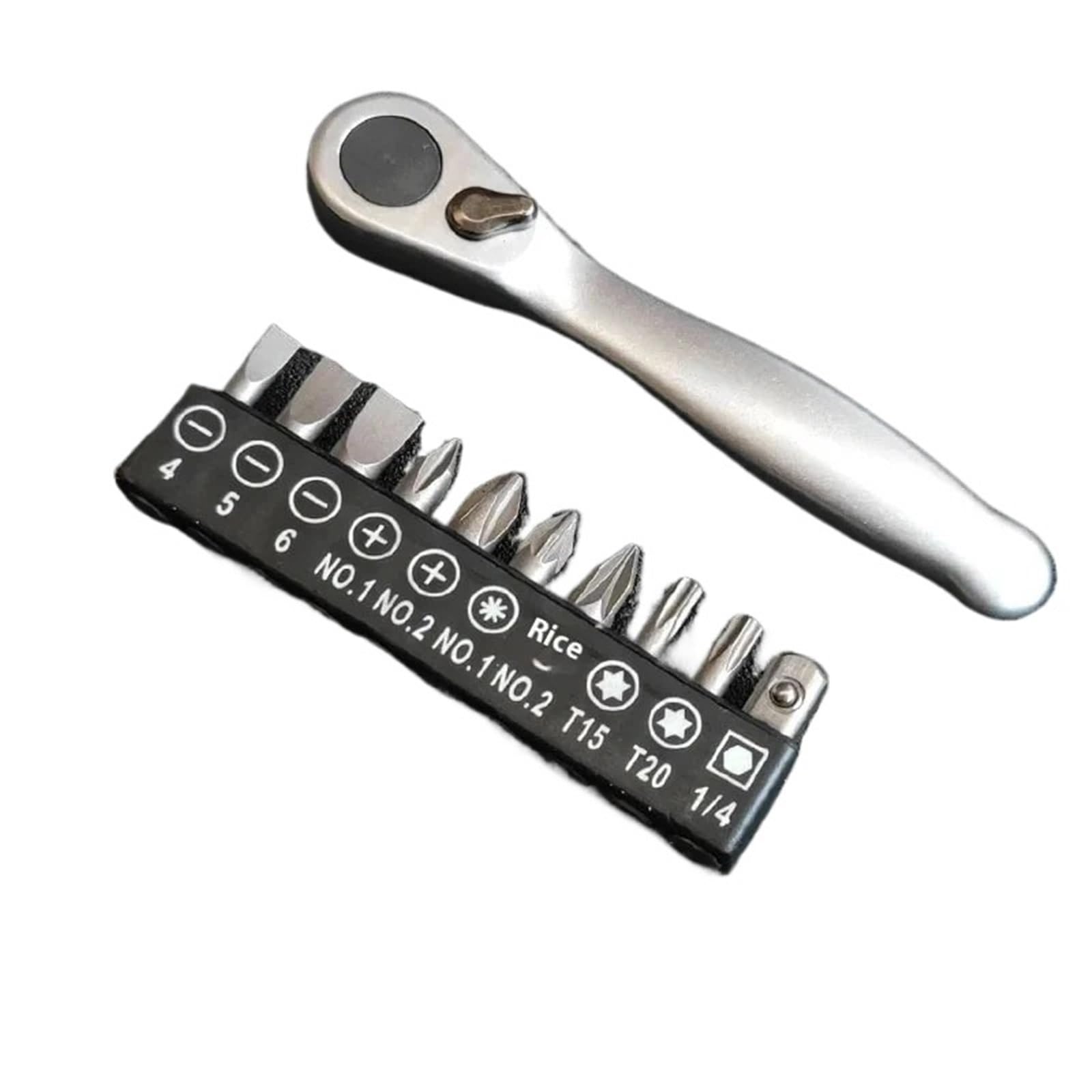 Bcgatydr A Torque Wrenches Mini 1/4 Ratchet Wrench Double Ended Quick Socket Hex Torque Double-Ended Djustable Torque Wrench(A)