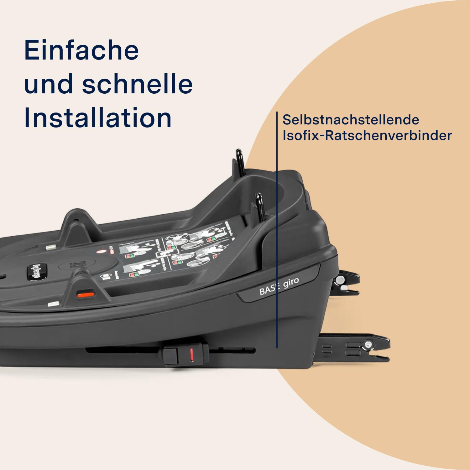 PEG Base Giro - 360° Drehbarer i-Size Basisstation - Kompatibel mit Peg Perego Primo Viaggio Lounge, SLK und Viaggio Giro