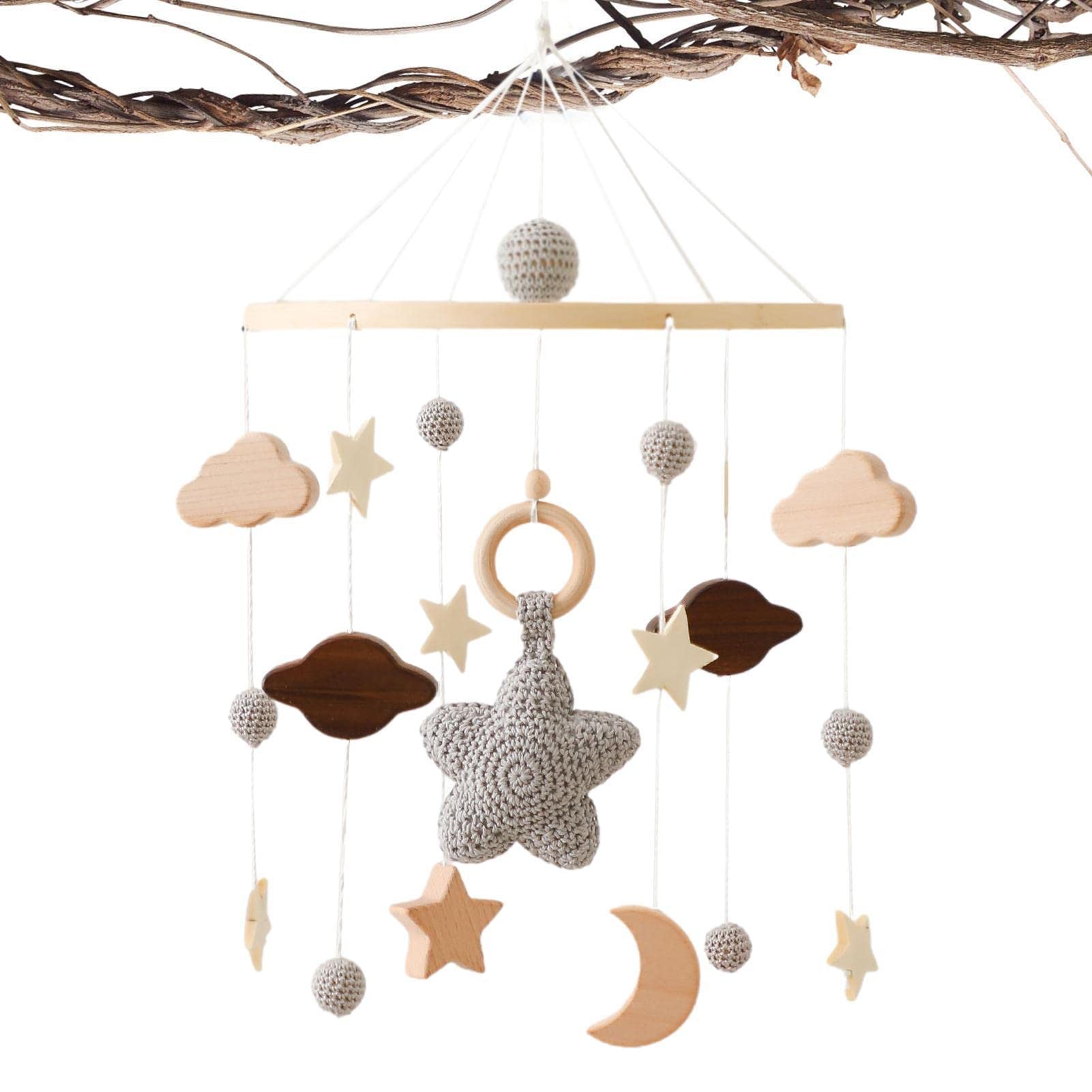 Mobile For Bassinet | Felt Ball Crib Hanging Toys,Pendant Wind Chimes Decorations, Gifts For Children, Nursery Decor For Girls Boys
