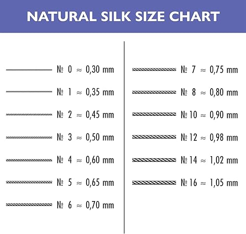Miniatura 6 de Griffin Paquete de muestras de hilo de cordón de cuentas de seda 100% tamaño 2