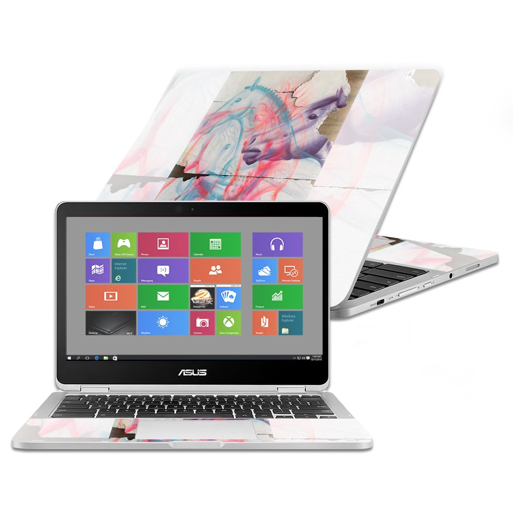 MightySkins Decal Skin For Asus Chromebook Flip C302CA 12.5" (2016) - Wildheart Design | Protective Vinyl Wrap