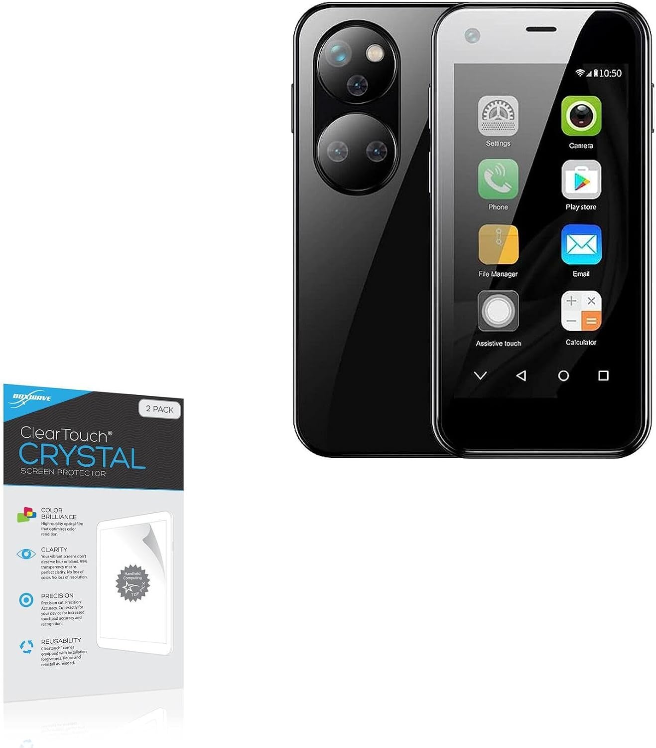 BoxWave Screen Protector Compatible with Sudroid Mini Premium Child Phone - ClearTouch Crystal (2-Pack), HD Film Skin - Shields from Scratches