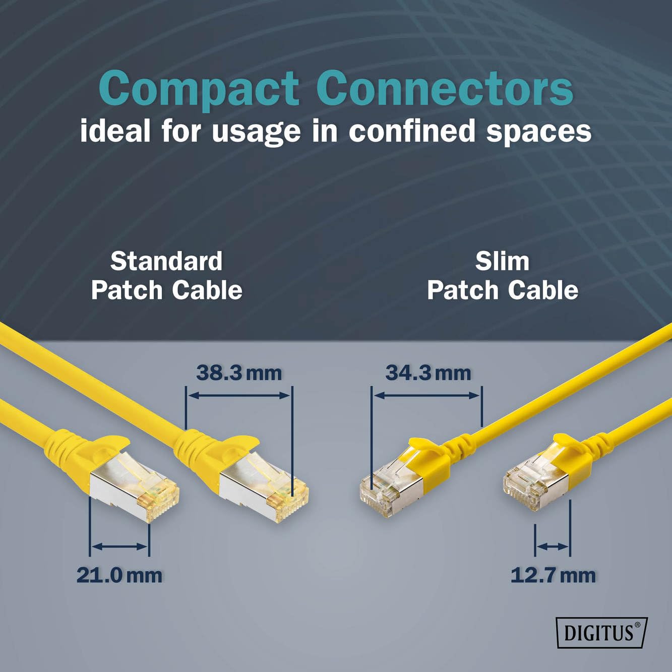 DIGITUS Câble LAN Cat 6A – 5 m – 10 pièces – Slim – F/FTP – Jaune | 10 Gbit/s – Blindé – PoE+ – AWG 32/7 – LSZH – Câble réseau RJ45 – Compatible Cat 6 et Cat 7