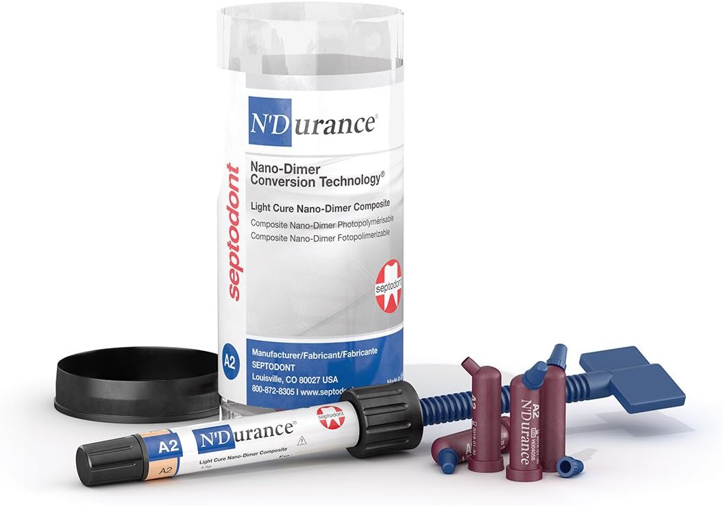 Septodont 01-C3056 N'Durance Light Cure Nano-Dimer Low Shrinkage High Conversion Composite Syringe Refill, 4.5 g, B1 Shade