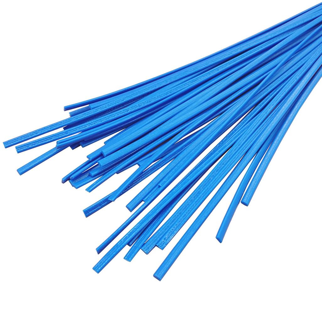 BDMRY Plastic Welding Rods,Plastic Welder Strips,Sticks HD-PE Material 50Pcs Red,Length:1meter Width * Thickness: : 5.2*2.5mm blue
