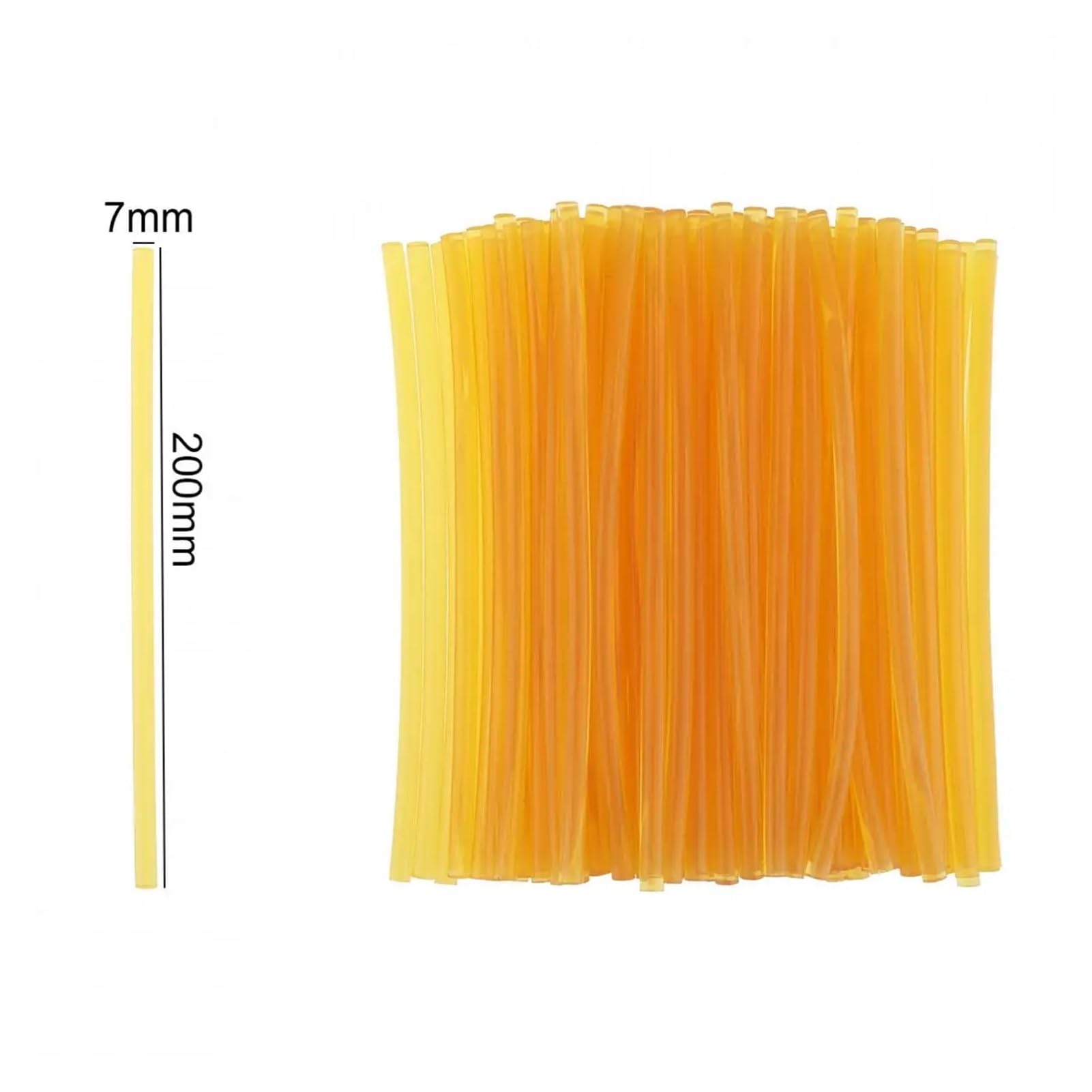 Colla A Caldo 7mm 100 pz 7mmx200mm Trasparente Giallo Forte Viscosa Hot Melt Pistola Colla Stick for Hot Melt Pistola di Colla Accessori di Riparazione Colla A Caldo Ricariche