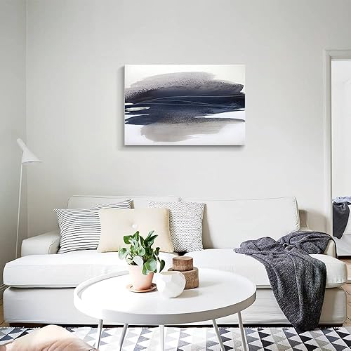 Miniatura 419 de Lienzo artístico para pared, pinturas de arte abstracto, fantasía azul, grafiti colorido sobre fondo blanco; decoración artística moderna para sala