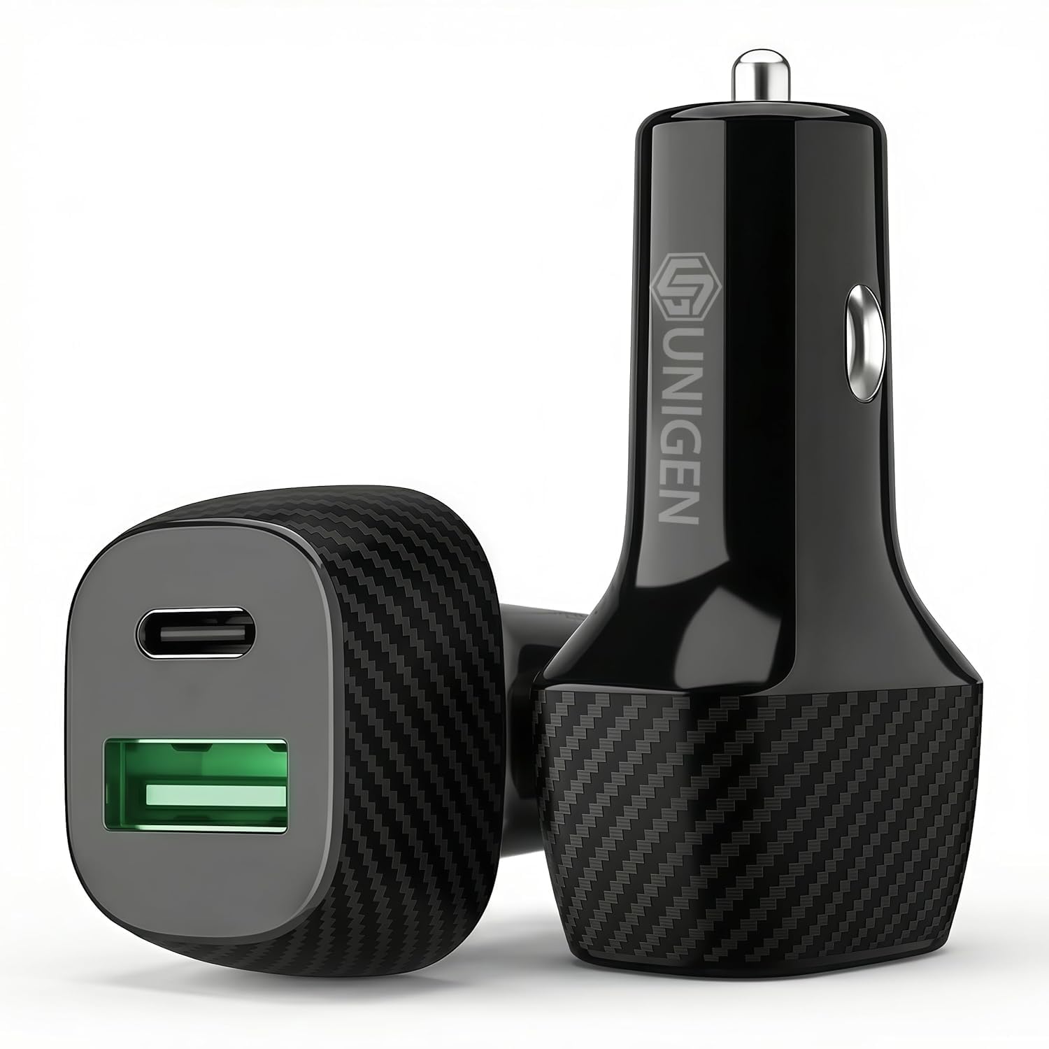 Unigen Dual Port Car Charger (75W) (USB-C PD + USB QC 3.0), Compact Metal Car Charging Adapter Compatible with iPhone, Android Smartphones, Earbuds, Smartwatch & Power Bank (Black)-image-34