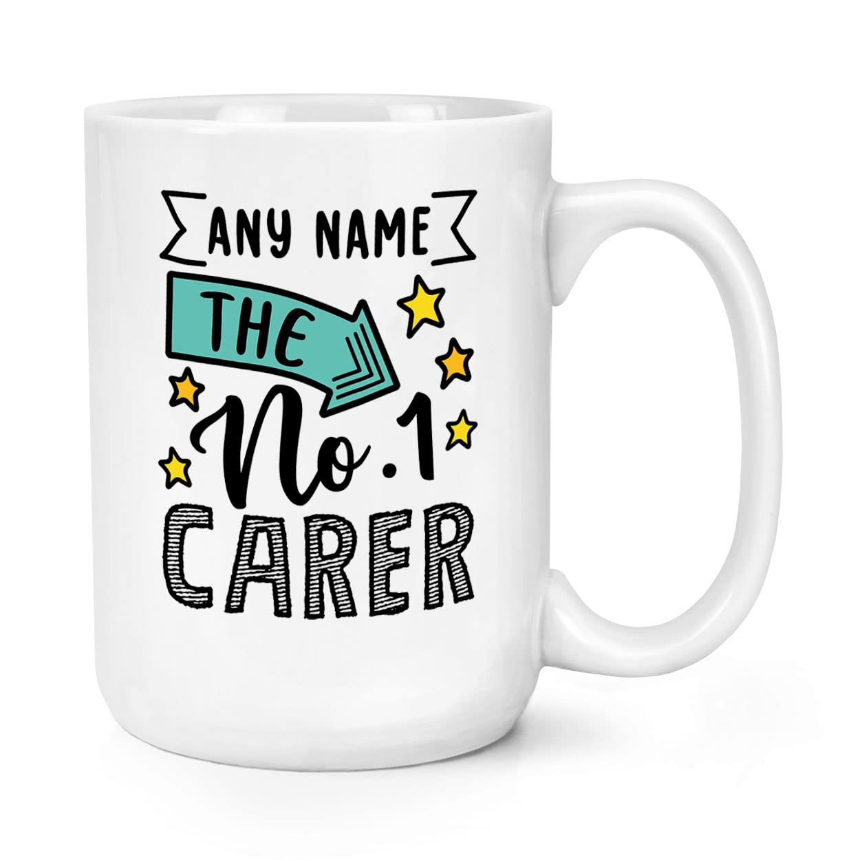 Personalised No.1 Carer Name 15oz Large Mug Cup