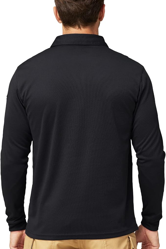Polo táctico para hombre con manga corta y larga miniatura 2
