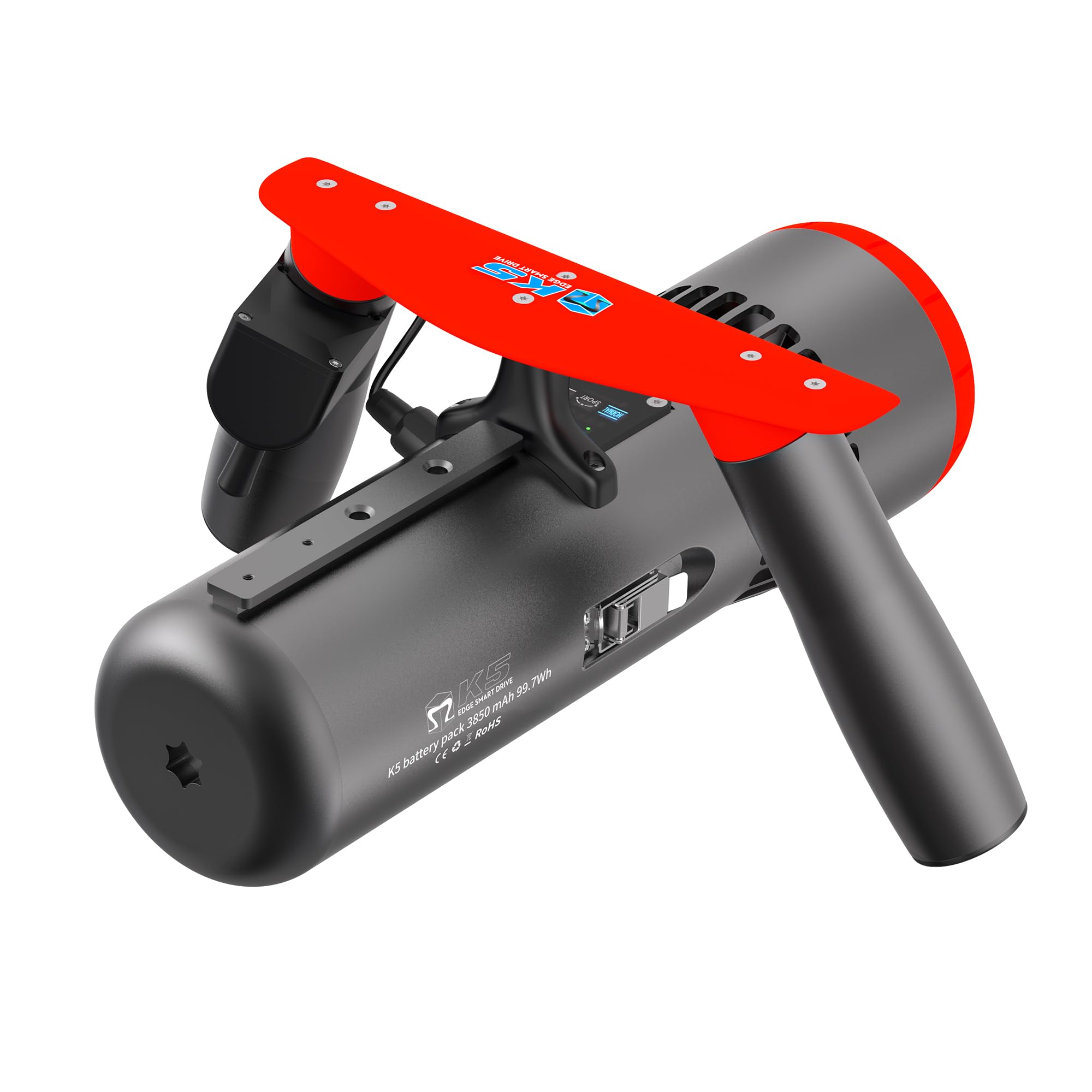 Edge K5 Unterwasser-Scooter, 50 m Wasserdicht, 60 Minuten Laufzeit, Sea Scooter mit 3 Geschwindigkeitsstufen, tragbarer Transport im Flugzeug, Ideal zum Schnorcheln, Sporttauchen und für Pools