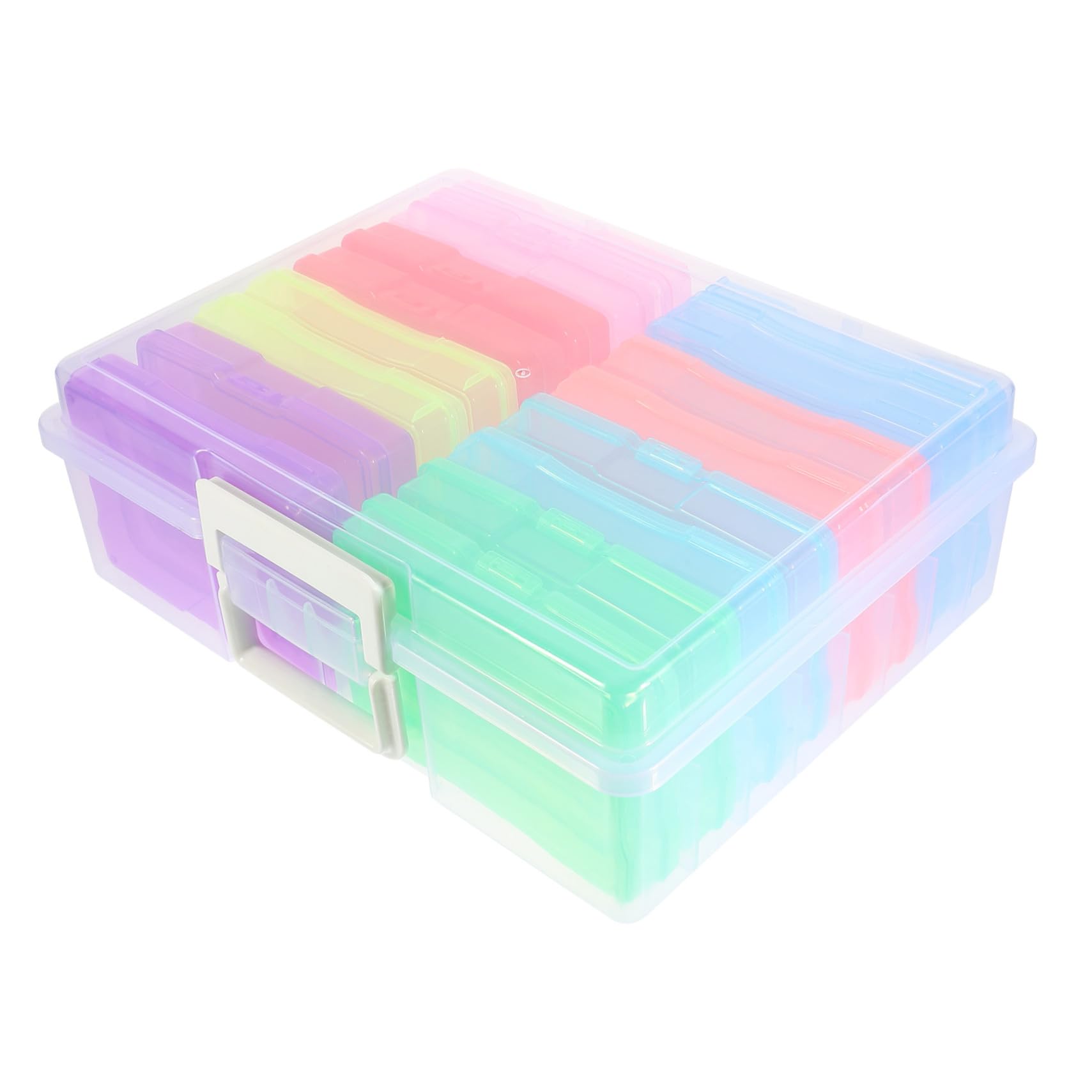 Uonlytech Scatola Porta Foto Grande Capacità Organizer Foto e Accessori Contenitore Rigido Resistente per Desktop e Viaggi Custodia Riutilizzabile per Raccoglitori e Piccoli Oggetti