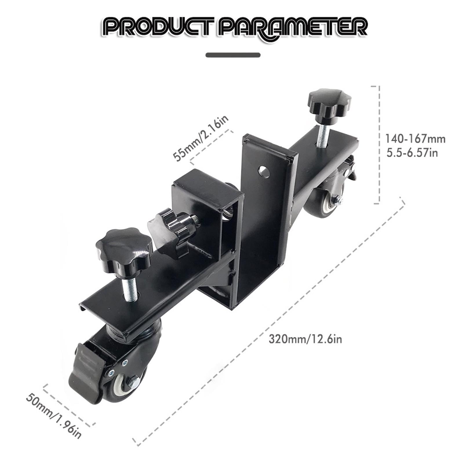 Carro elevador de puerta de alta resistencia, carro de panel de puerta ajustable de acero resistente de 1,6-2,1 pulgadas con ruedas giratorias de 360°