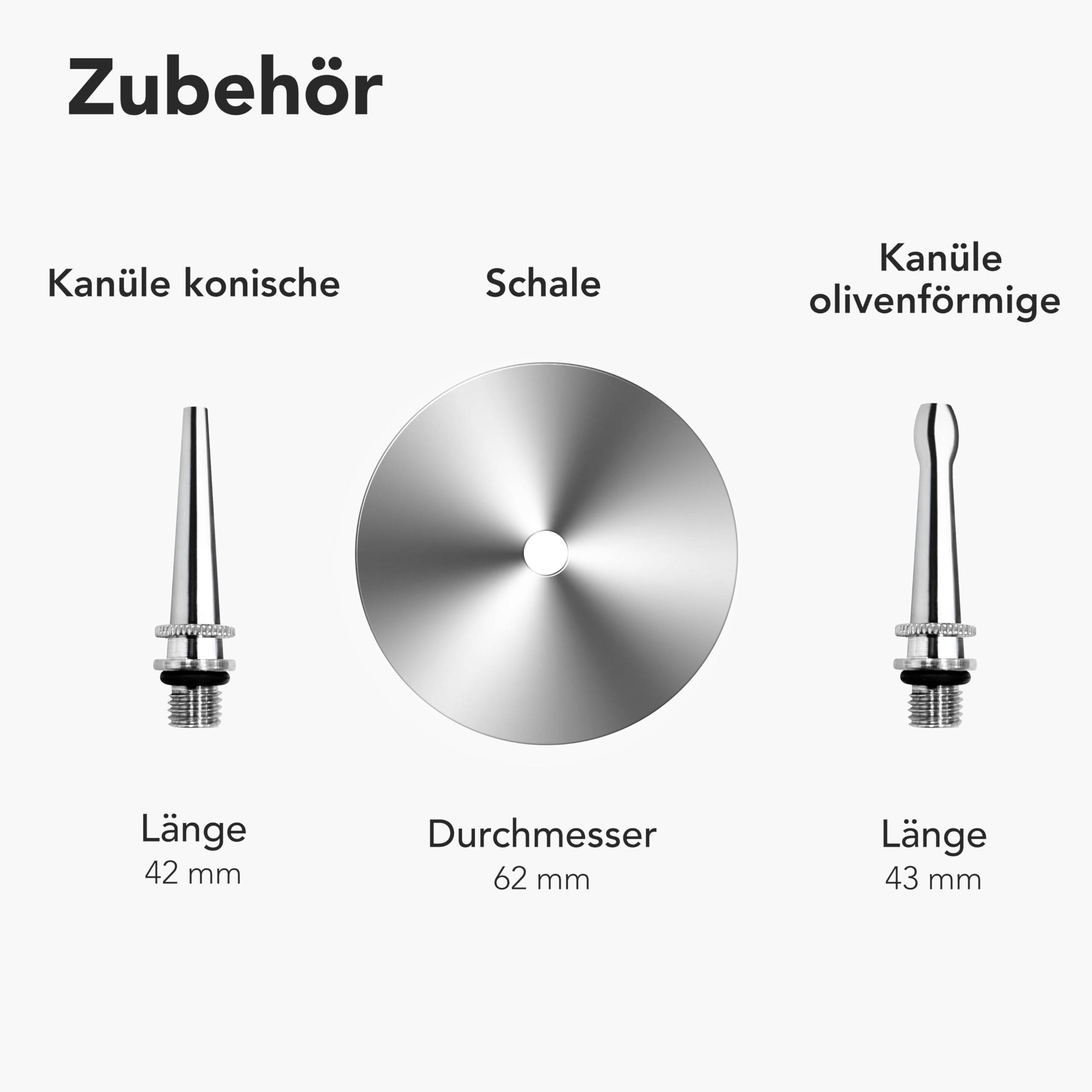 AIESI® Schimmelbusch Metall/Stahl Spritze Fassungsvermögen 200 ml mit Ohrmuschel und 2 Kanülen, Spritze zur Bewässerung, Garantie 24 Monate
