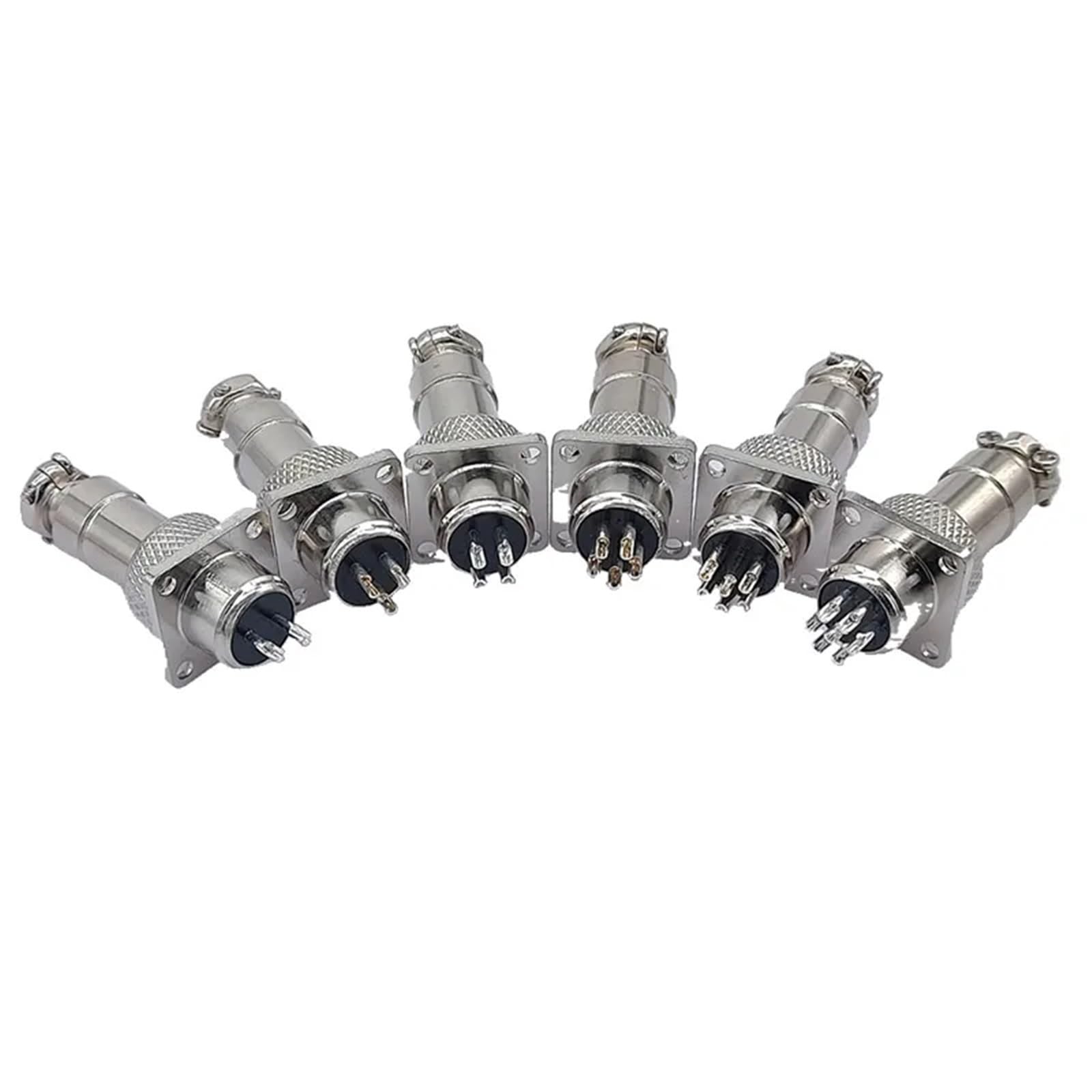 5 szt. GX12 złącze kwadratowy kołnierz 2pin3pin4pin5pin6pin7pin średnica 12mm Push-pull okrągły szybki (5-pinowy)