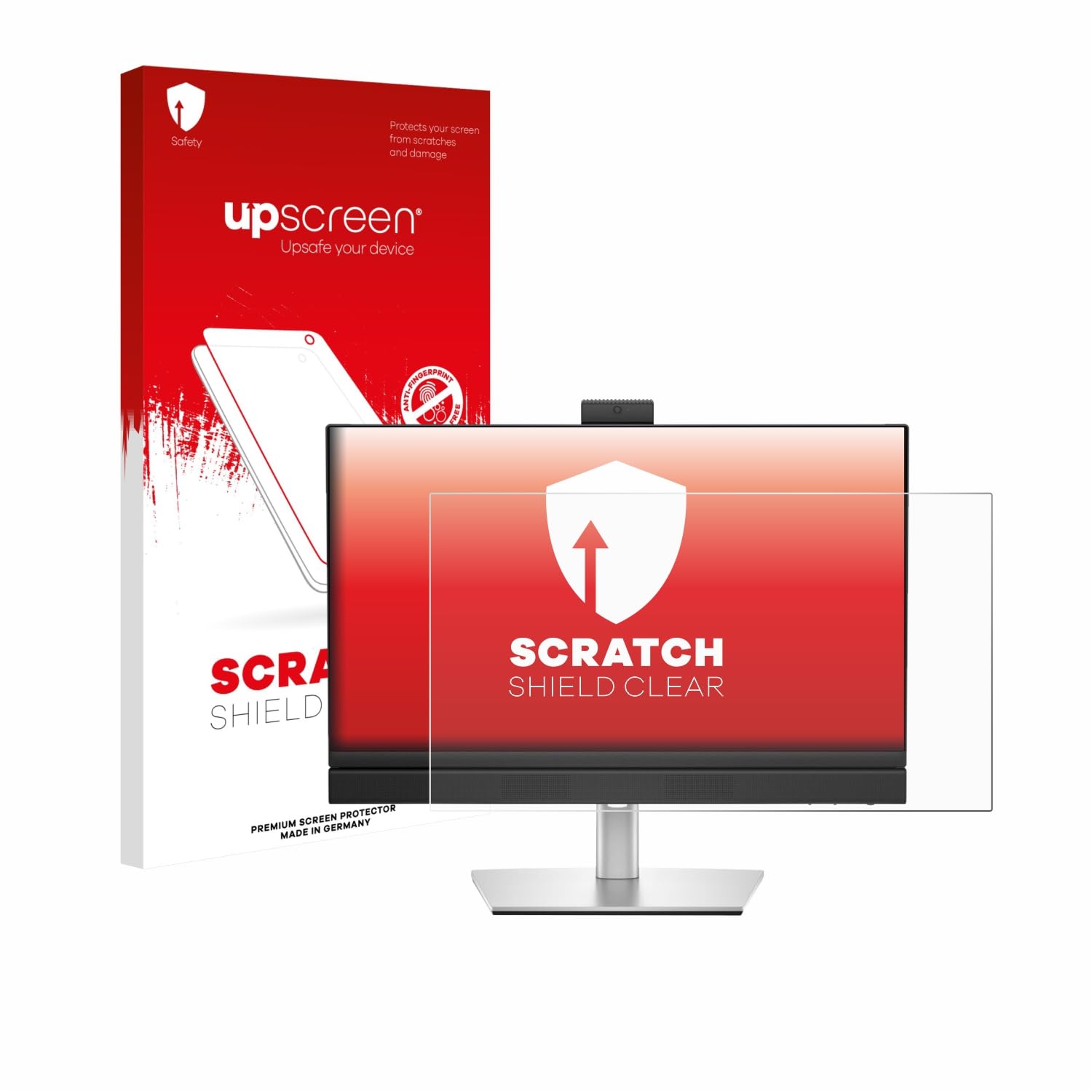 upscreen Pellicola Protettiva per Dell Pro 24 All-in-One QC24251 | , Chiara Protezione Schermo Made in Germany, Anti-Graffio Trasparente Mounting Kit