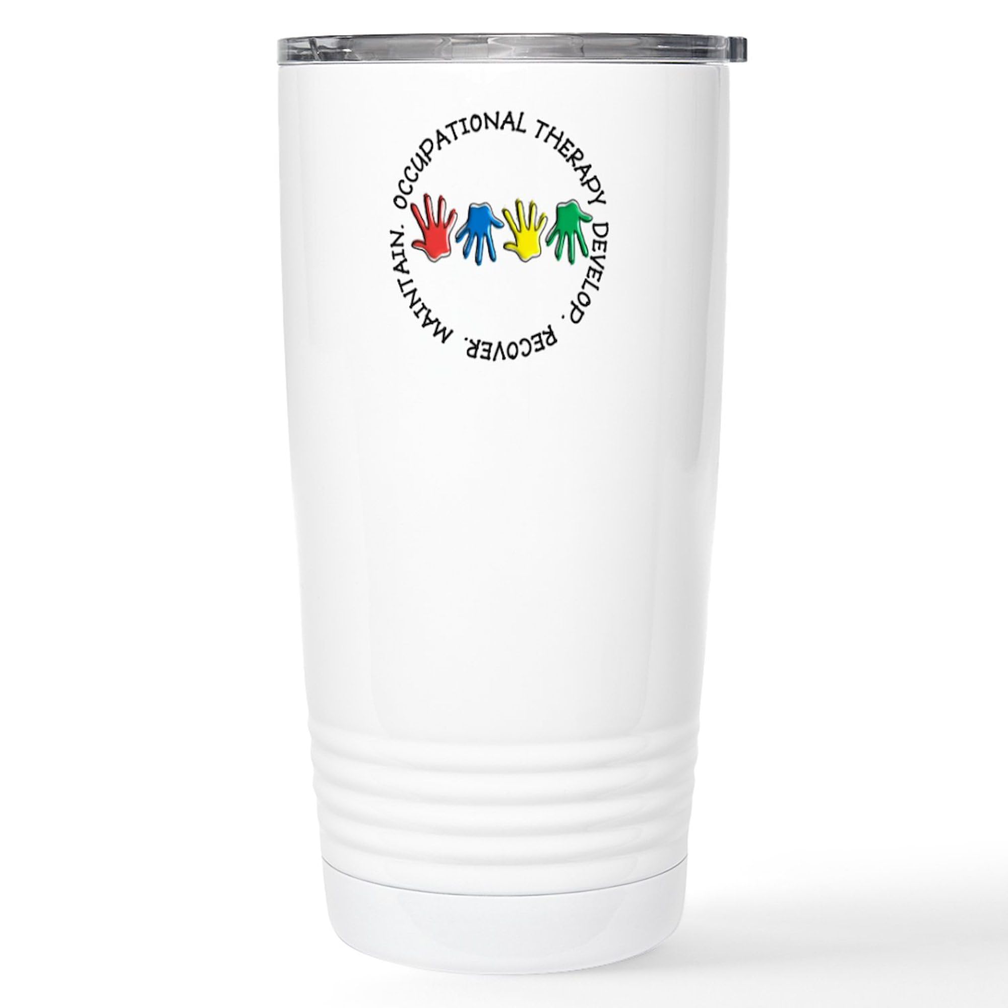 CafePress OT CIRCLE HANDS 2 Stainless Steel Travel Mug 20 oz. Insulated Stainless Steel Coffee Tumbler