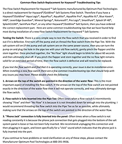 image for Optimum Pool Technologies Flow Switch Assembly Kit Without Tee Compati