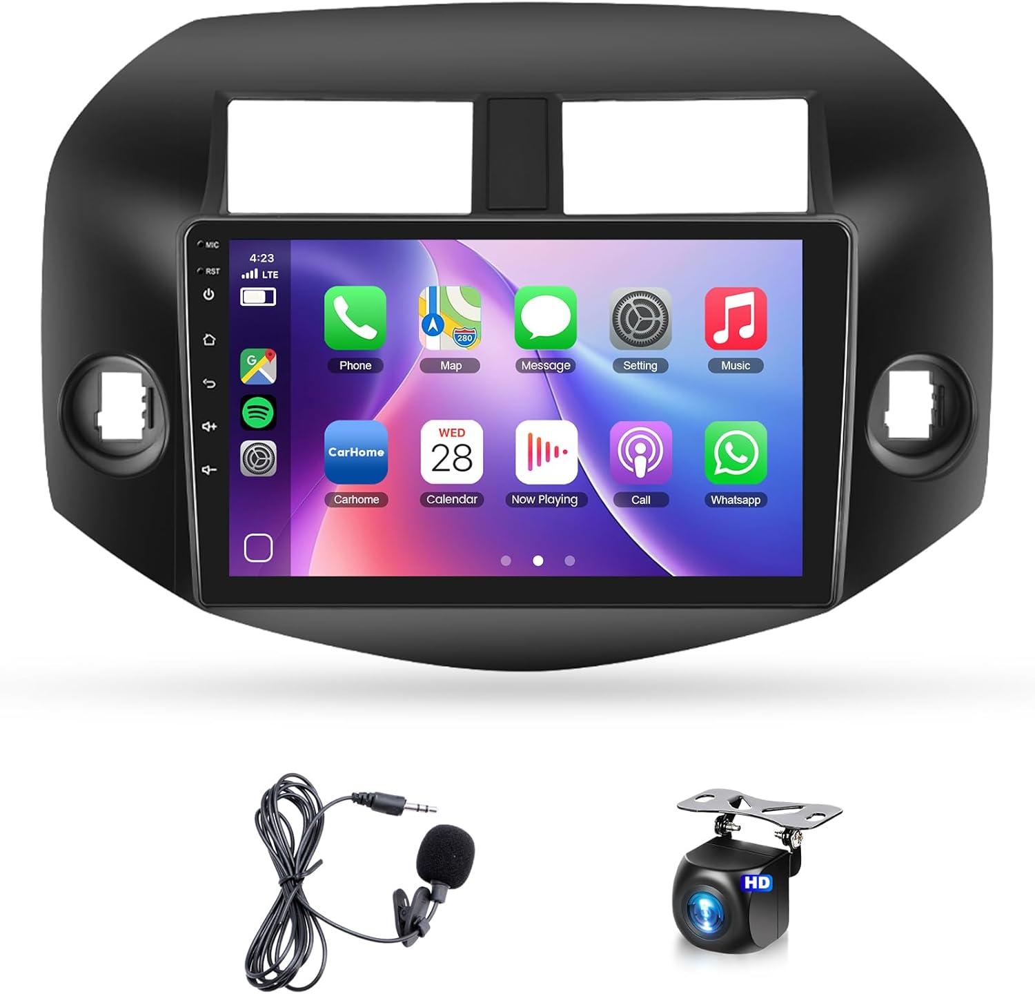 8Core 6+128G Car Stereo for Toyota RAV4 2006-2012 Wireless Carplay Android Auto,10.1“ IPS Touch Screen Radio, Android13/GPS/WiFi/32EQ DSP/59UI/Bluetooth5.0/SWC/Backup Camera&Mic for RAV4 Radio