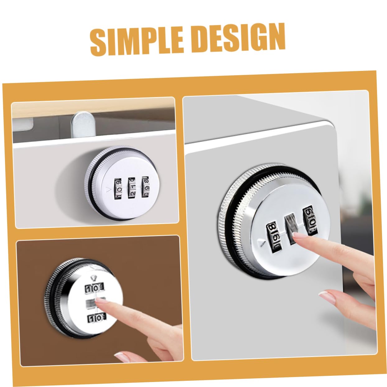 Mikikit 5pezzi Serratura Per Armadi Con Combinazione Tre Cifre Sicura e Resistente Per Armadietti e Scatole Elettriche Design Elegante e Facile Da Installare