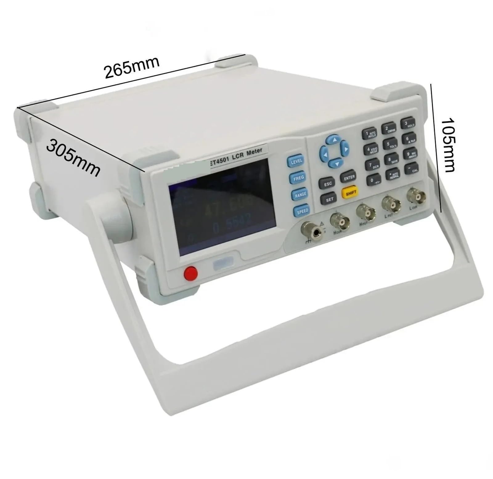 Medidor LCR, Probador digital de laboratorio precisión LCR escritorio ET4501, ET4502 y ET4510. Mide resistencia, capacitancia e inductancia(ET4501(10KHz))