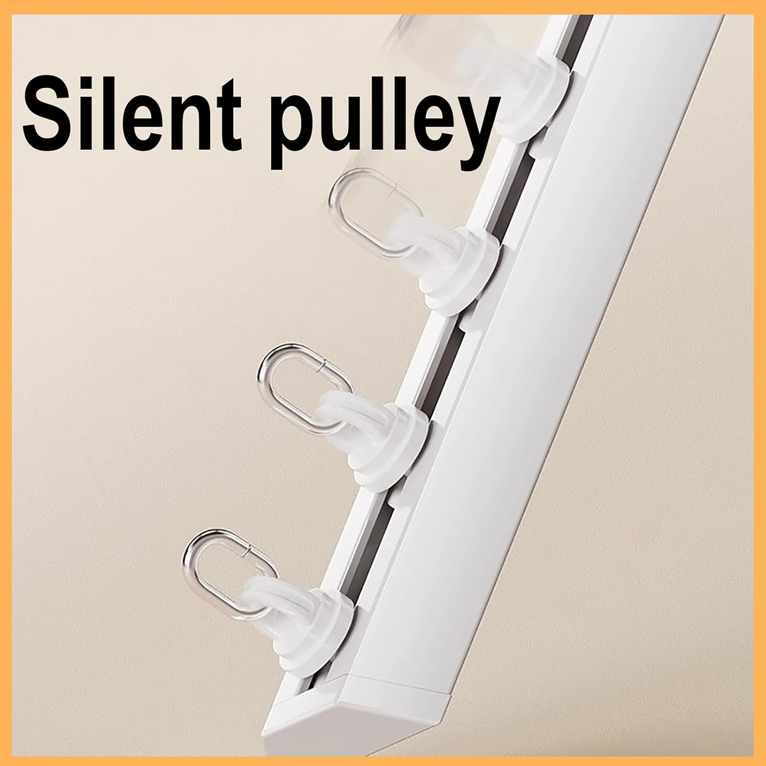 Aluminum Ceiling Curtain Track with Silent Rollers & End Caps - 3.1m (10.2ft) White Curtain Rail, Perfect Room Divider for Home & Office Decor