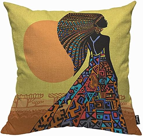 Mugod Art Dark Black Cat Cushion Cover Throw Pillow Covers Cartoon Animal Pillow Case for Men Women Decorative Home Sofa Chair Couch 45x45cm/18x18 Inch
