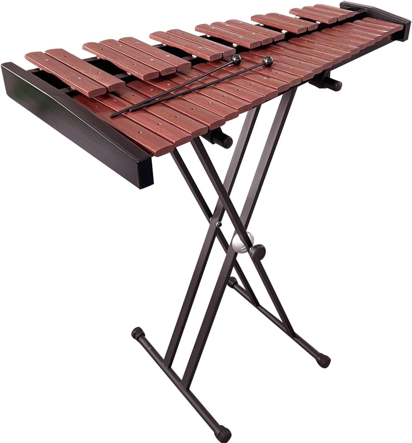 37 Key Professional Chromatic Xylophone with Mallets, Adjustable Stand, and Carrying